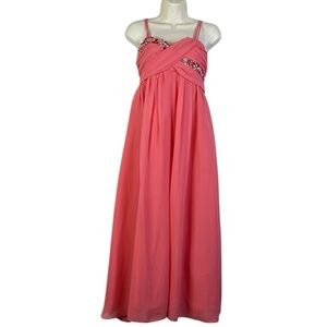 Joykids formal sleeveless maxi style pageant dress Special Occasion Peach Girls